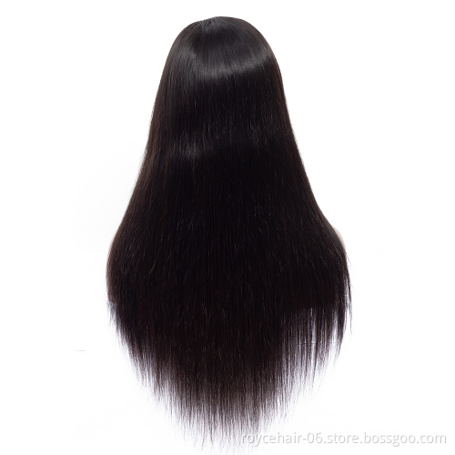 Cheap 10a  Raw Indian Human Hair Transparent Glueless  150% Density Straight  Full Lace Wigs Vendor